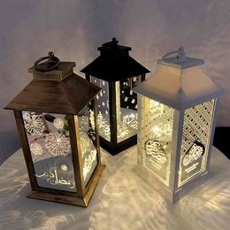 2021 Ramadan Home LED Lights Tower Eid Mubarak Islamic Desktop Decorations Festival Lantern Lamp Ornaments Ramadan Kareem gifts 212992