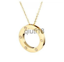 Pendant Necklaces Fashion titanium steel necklace pendant bijoux for lady Design Womens Party Wedding Lovers gift Jewellery NRJ x0909