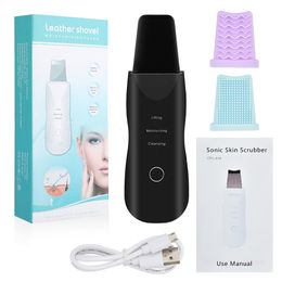 Face Care Devices Electric Ultrasonic Face Skin Scrubber Face Cleaning Peeling Shovel Pore Cleaner Blackhead Remover Face Lifting Machine 230908