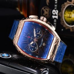 The high quality Luxury Watchbr-U1 quartz Watches All five needles work Bezel Stainless Steel Mens Watch franck brand BLACK COBRA 219m
