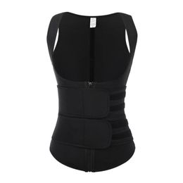 Women Waist Trainer Corset Zipper Hook Shapewear Double Control Body Shaper Tummy Fat Burning Waist Cincher3250332262m