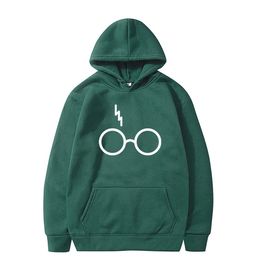 Harrys Potters Sweatshirts Men Women Glasses Print Sudadera Hombre Winter Fleece Fashion Trends Harrys Potters Hoodie Long Sleeve Hoodie 9291