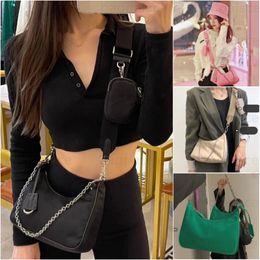 Three Pieces Set Shoulder Bags Hobos s Designers Handbag Underarm Messenger Women Totes Fashion Crossbody Wallet Chest Composite Chains Canvas Dhgate bag