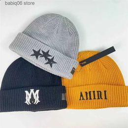 Beanie/Skull Caps Beanie Skull Caps Men Winter Beanie Brand Warm Beanies European American Folded Knit Women Woolen Hat T230910