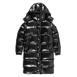 Arm Pocket Badge Mens Down Jacket Detachable Hat puffer jacket Winter Hooded Long down jackets Size 1--5306f