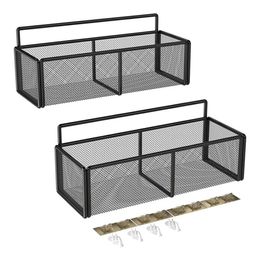 2-pack Shower Caddy Basket Shelf Organizer Wall Mounted Rustproof with 4 Adhesives No Drilling 220329193i