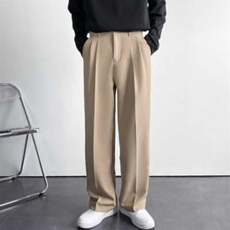 Men's Pants Men Suit Pants Solid Colour Men's Wide Leg Suit Pants Casual New Streetwear Male Trousers Baggy Korean Style 1920