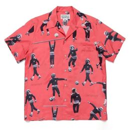 2024SS Camicia stile spiaggia Hawaii Uomo Donna 1 Camicie larghe di alta qualità con stampa completa Rosso Blu Verde