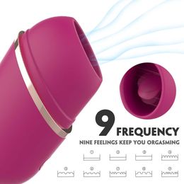 NXY Vibrators Lipsticks Vibrator Secret Tongue Licking Bullet Clitoris Stimulator g Spot Massage Quiet Sex Toy for Woman Masturbator 230809