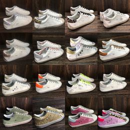 10A top quality golden designer luxury sneaker men women super star casual shoes Genuine Leather sneakers wihte do old dirty top quality shoe 35-45