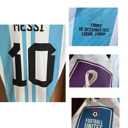 Home Textile Final Argentina Vs France 2022 Match Worn Player Issue Final Game Soccer Patch Badge283H