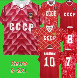 86 88 89 90 Retro USSR CCCP Soviet Union Soccer JERSEYS Igor Belanov MASCITTI Bobrov BLOKHIN Buryak Chislenko Gavrilov Ivanov Zavarov Football Shirt Dasaev shorts 98