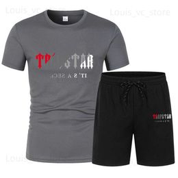 Men's Tracksuits Summer men's set fashion sportswear men's short sleeved T-shirt+sports shorts set men's casual men's clothing men's pants set T230910