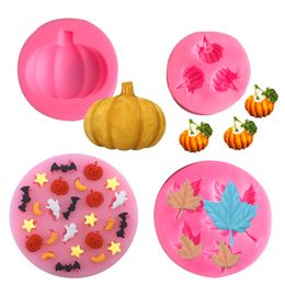 Pumpkin Silicone Mold, 2 pcs Halloween Fondant Chocolate Jelly Molds for Halloween Thanksgiving Candy, Baking, Cake Decoration 1224649