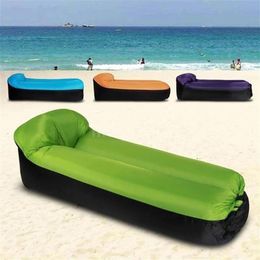 Outdoor Pads Adult Beach Lounge Chair Fast Folding Camping Sleeping Bag Waterproof Inflatable Sofa Lazy Bags Air Bed268A255h