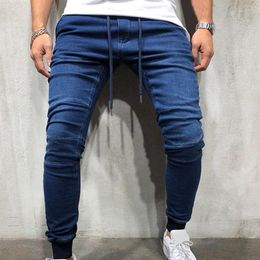 Mens Jeans Fashion Style Regular Blue Stretch Denim Trousers Classic Men Trousers Clothing Casual Male Jeans298Y
