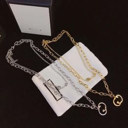 Charm Premium 18k Gold Plated Necklace Selected Luxury Exquisite Square Brand Necklaces Designer Jewelry Long Chain Premium Elegan242t