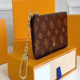 womens KEY POUCH Damier leather holds high quality famous classical designer women key holder coin purse small leather Wallets Ori1887