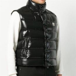 Down jacket vest men and women autumn and winter thick slimming shiny vest vest white duck down223a