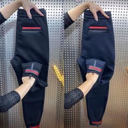 2022 Magic Tie Casual Pants Bundle Cuff ASAP ROCKY Pant Black Solid Color Sweatpants Fashion Men Retro Pants Top Quality251n