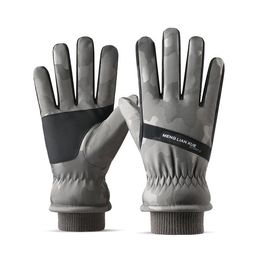 New Outdoor Winter Warm Gloves for Men's Cycling, Anti slip Touch Screen, Thickened Waterproof Ski Gloves