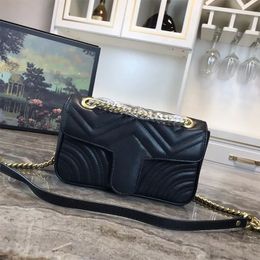 2023 Top Marmont Quilted Mini Bags Women Chain Fashion Leather Famous Casual Designer Single Room Messenger Bags Wholesale