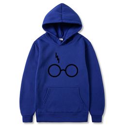 Harrys Potters Sweatshirts Men Women Glasses Print Sudadera Hombre Winter Fleece Fashion Trends Harrys Potters Hoodie Long Sleeve Hoodie 8231