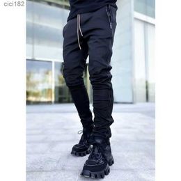 GODLIKEU Cargo Pants Spring And Autumn Men's Stretch Multi-Pocket Reflective Straight Sports Fitness Casual Trousers Joggers 17F67