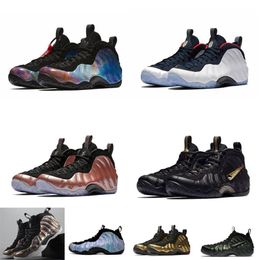 Womens penny hardaway basketball shoes Galaxy Multi color Black Gold Barons USA Grey kids foam posite sneakers tennis290s