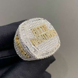 Luxury Custom Jewellery Hip Hop Vvs Moissanite Diamond Ring Bling Iced Out Initial Psc Championship for MensG9DI