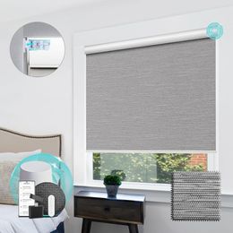 Curtain Blackout Smart Motorized Blinds with Integral Valance No Drill Electric for Windows Remote Cordless Automatic 230909