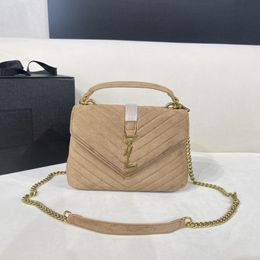 Anti-Pelz-Umhängetasche, Umschlagtasche, Rindsleder, Designer-Tasche, Handtasche, Tragetasche, Einkaufstaschen, Schulter-Crossbody-Tasche, klassische Handtaschen, Damenkupplung, groß, 24 cm