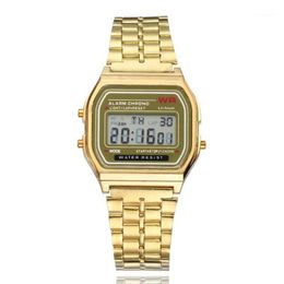 Wristwatches Gold Silver Women Men Watch Led Digital Watches Square Women's Dress Sports Ladies Clock Hodinky Relogios Femini278t