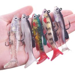 Baits Lures 1PC Soft 8.5cm 13g Fishing Artificial Silicone Bass Pike Swimbait Jigging fishing bait soft 230909