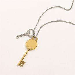 Luxury brand pendant necklace key-shaped necklace letter V necklaces with logo and gift box237t