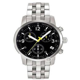 e All-Steel Strap Chronograph Mens Watch Sapphire Glass Model T17 1 586 52 Swiss ETA Movement T17158652 T17 bo303V