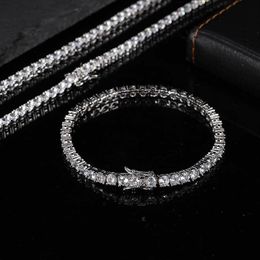 Jewellery bracelets 5mm 6mm Tennis chains Design for Women Men Titanium Steel Bracelet with CZ diamond Lover Gold Silver Rose Fashio311p