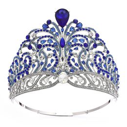 Wedding Hair Jewellery Miss Universe Force for Good Crown Shining Tiara Full Circle Large Adjustable Bridal Party Big Crowns 230909