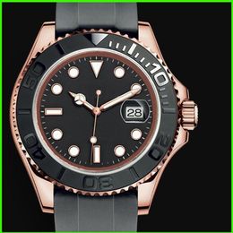 All styles High Quality Automatic 2813 Movement Yatch Master II Watch Men Black Dial Rubber Band male Watch Montre Homme279y