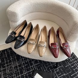 Top quality Triangle Plaque pumps shoes Chunky kitten heel sandals loafers luxury Designer dress Office Factory shoes for girl women