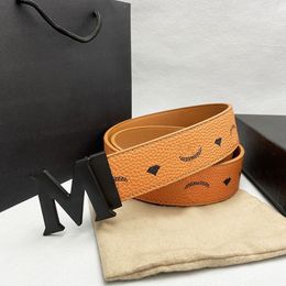 Brand belts For woman belts Fashion Men Belt Digner Luxury Busins Smooth Buckle Mens Belts For Belt With orange Box