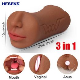 Sex Toy Massager Heseks Oral Male Masturbator Masturbation Stick Toys for Men Deep Throat Artificial Blowjob Realistic Rubber Vagina Pussy