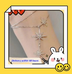 AP Brand designer s925 Sterling silver Hexagram Star necklace Female diamond star clavicle chain Personality temperament Meteor necklace star same style