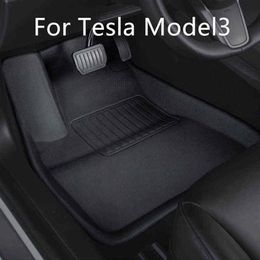 For Tesla Model 3 2021 Floor Mat Waterproof Non-slip Modified Model3 Accessories 3Pcs Set Fully Surrounded Special Foot Pad H220412690