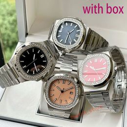 Mens Watch Designer Watch Marka Saati Otomatik Hareket İzle Paslanmaz Çelik Su Geçirmez Saat Moda İzle Yüksek Kaliteli Saat Kılıfı