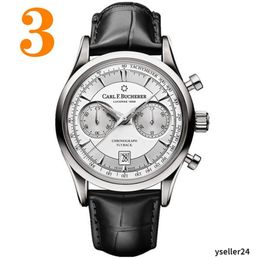2021 high quality Men Luxury Watches six stitches series All dials work Mens quartz Watch CARLF brand clock Fashion Round shape2468