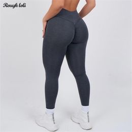 Yoga Outfit V Waist Scrunch Butt Leggings Women Seamless Sexy Booty Workout Gym Tights Fitness Jogging169l