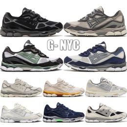 Top Gel NYC Marathon Running Shoes 2023 Designer Oatmeal Concrete Navy Steel Obsidian Grey Cream White Black Ivy Outdoor Trail Sneaker