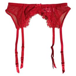 Garters Solid Color Lace Metal Clip Buckles Sexy Garter Belt For Women Suspender Female Underwear Lingerie Gift GA12532960