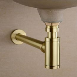 Bathroom Basin Sink Tap Bottle Trap Drain Kit Waste TRAP Pop Drain Deodorization Brushed Gold Black Bronze Chrome206J